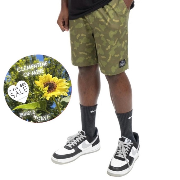 POLER STUFF Shorts Dusty Style Camo Green Mens Size Small Camp Vibes - Picture 15 of 15